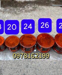 Đôn tròn gỗ hương nhiều kích cỡ