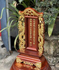 Bài vị thờ đục chữ dát vàng 58