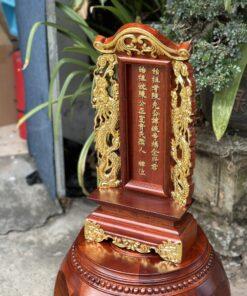 Bài vị song long đục chữ dát vàng
