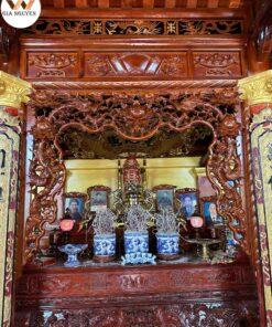 Cửa võng hoa phù dung chim Trĩ