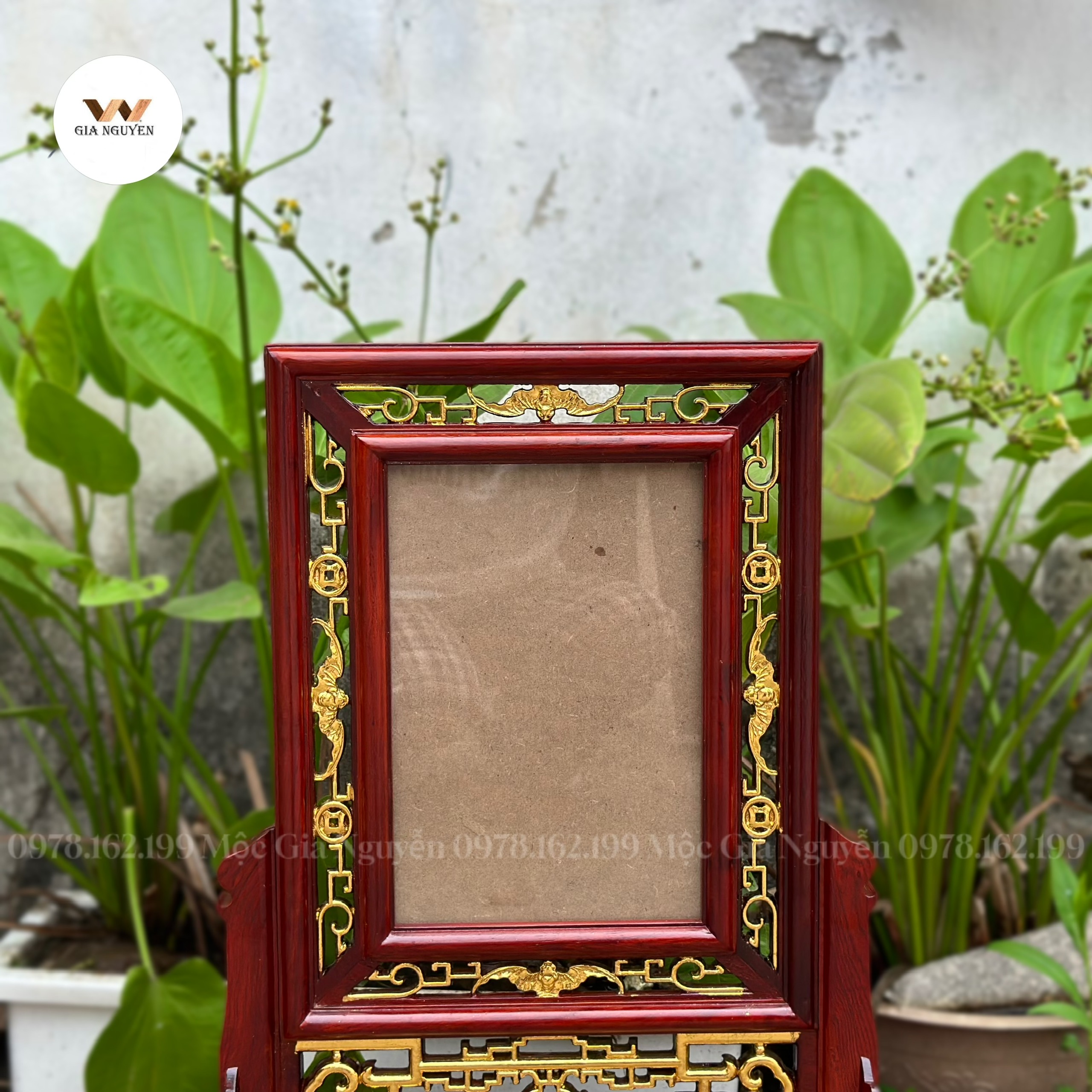 Khung ảnh thờ dơi tiền dát vàng