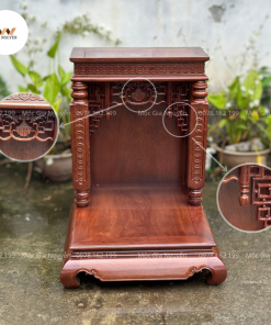 Bàn Thờ Thần Tài Gỗ Hương Màu Óc Chó
