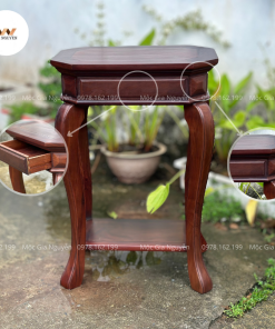 Đôn Chân Hươu Gỗ Hương Màu Óc Chó