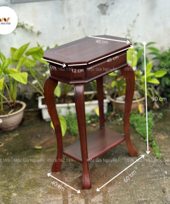 Đôn Chân Hươu Gỗ Hương Màu Óc Chó