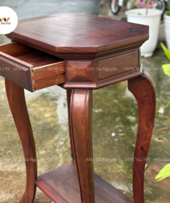 Đôn Chân Hươu Gỗ Hương Màu Óc Chó