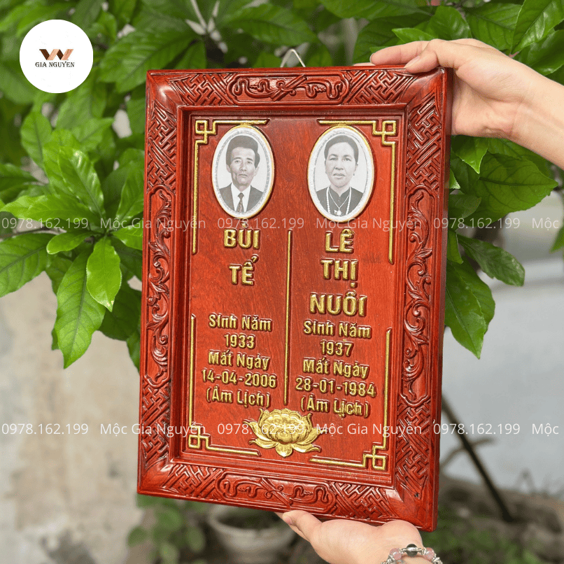 Khung ảnh thờ khắc chữ