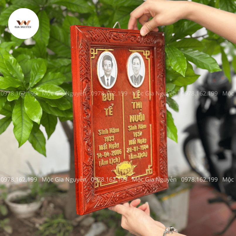 Khung ảnh thờ khắc chữ