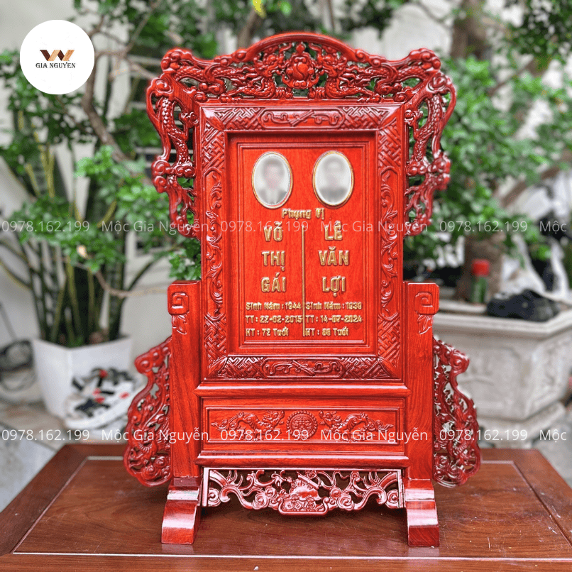 Khung ảnh thờ khắc chữ