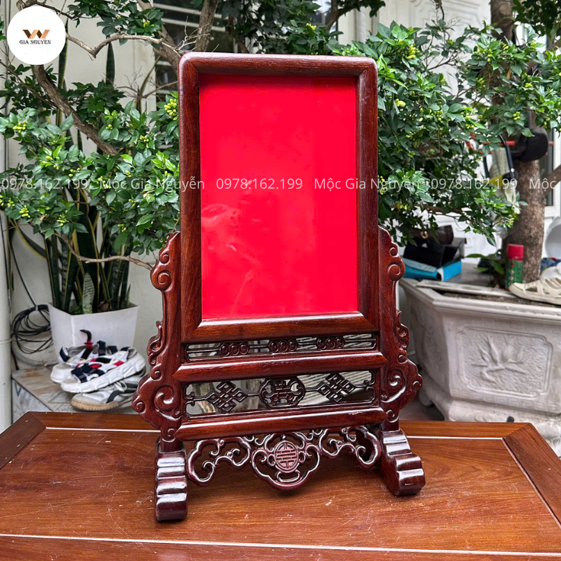 Khung Ảnh Thờ Chữ Thọ Gỗ Gụ 20x30 Cm KT06