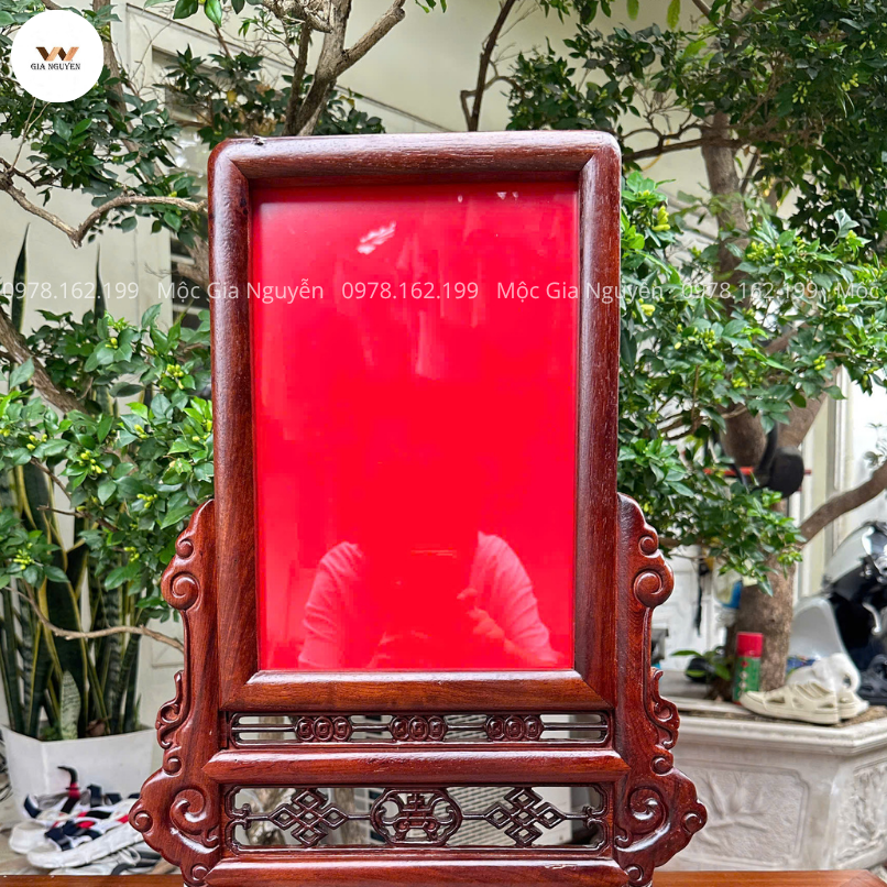 Khung Ảnh Thờ Chữ Thọ Gỗ Gụ 20x30 Cm KT06