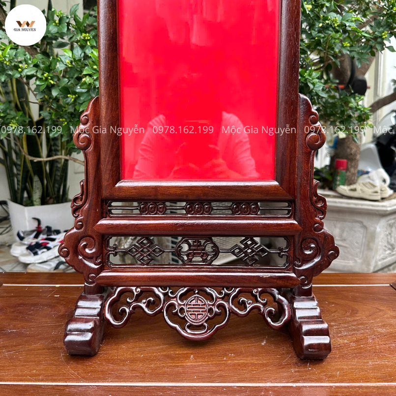Khung Ảnh Thờ Chữ Thọ Gỗ Gụ 20x30 Cm KT06