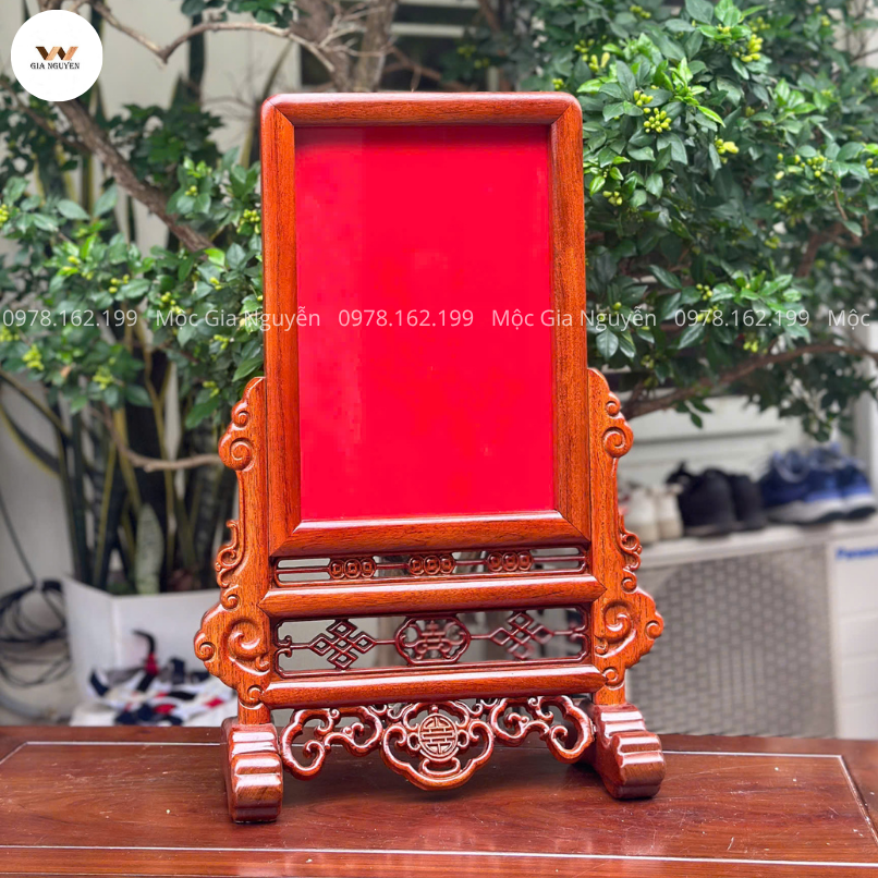Khung Ảnh Thờ Chữ Thọ Gỗ Gụ 20x30 Cm KT05