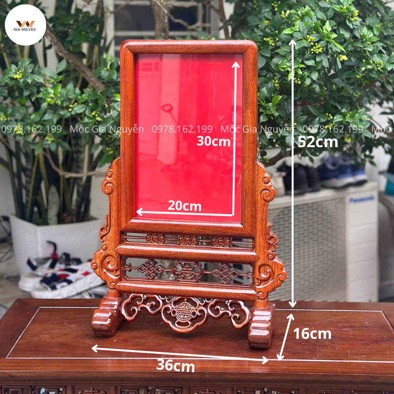 Khung Ảnh Thờ Chữ Thọ Gỗ Gụ 20x30 Cm KT05