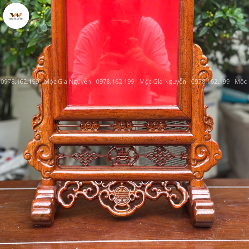 Khung Ảnh Thờ Chữ Thọ Gỗ Gụ 20x30 Cm KT05
