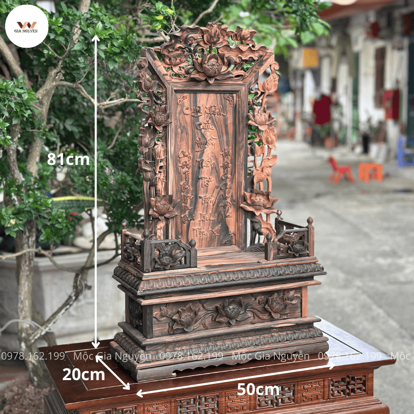 Long Vị Cửu Huyền Thất Tổ Gỗ Mun LV01