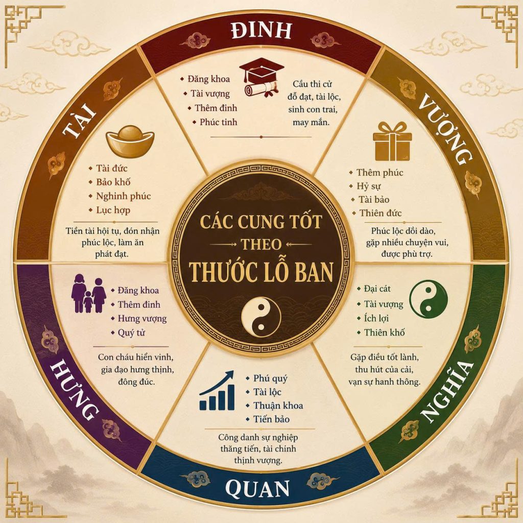 6 cung tốt nên chọn
