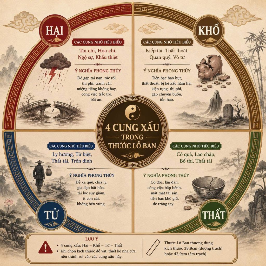4 cung xấu nên tránh