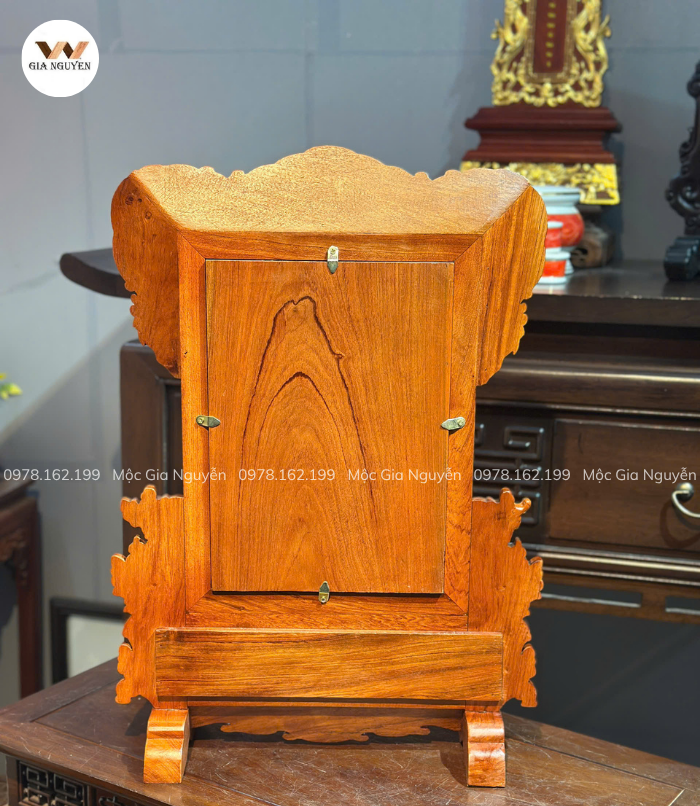 Bài Vị Hoa Mai Cho 4 Người Gỗ Hương Đá Màu Hương 65×45cm BA47 - Ảnh 7