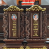 Bài Vị Song Long Dát Vàng Màu Óc Chó Gỗ Hương 48x23cm BA43