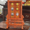 Bài Vị Thế Hệ Chữ Thọ Gỗ Hương Đá Gắn Ảnh Màu Cánh Gián 60x40cm BA48