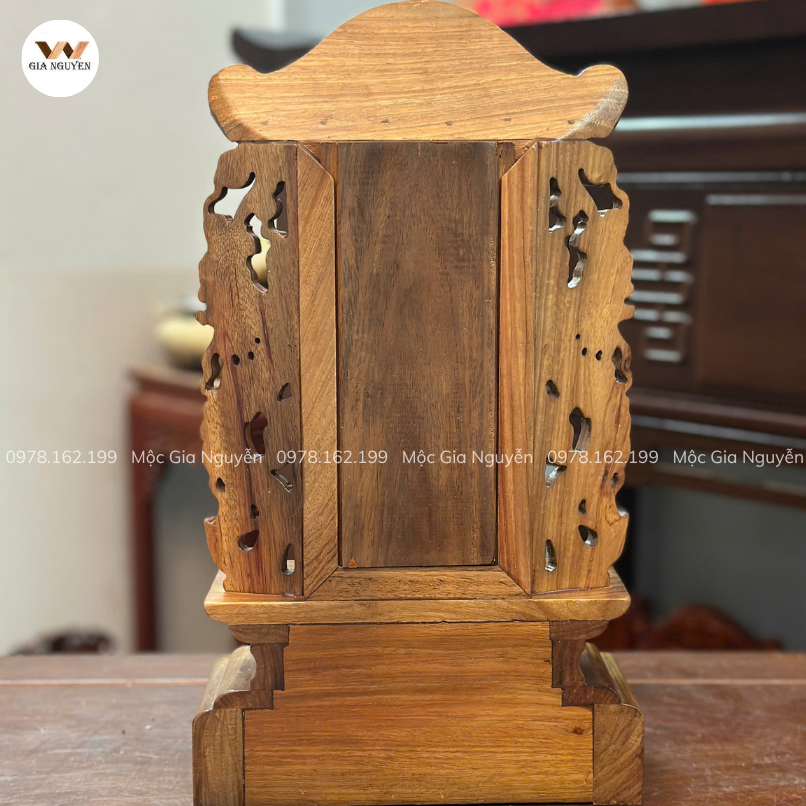 Bài Vị Song Long Gắn Ảnh Gỗ Hương Lào Cao 41cm Ngang 23cm BA31 - Ảnh 6