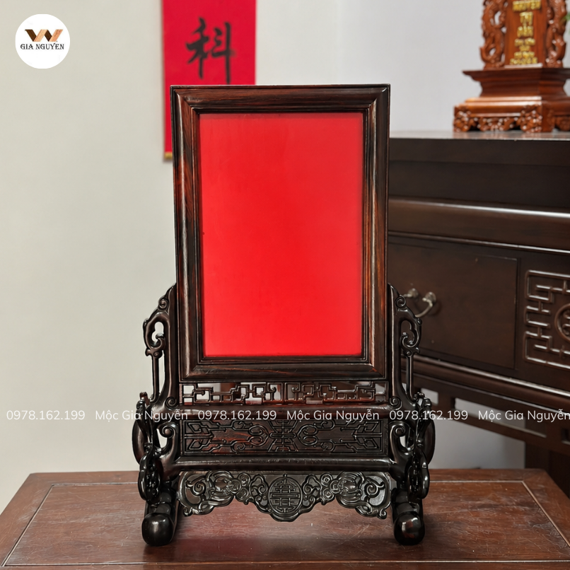 Khung Ảnh Thờ Gỗ Trắc Chữ Thọ Cỡ Ảnh 21x31cm KT07