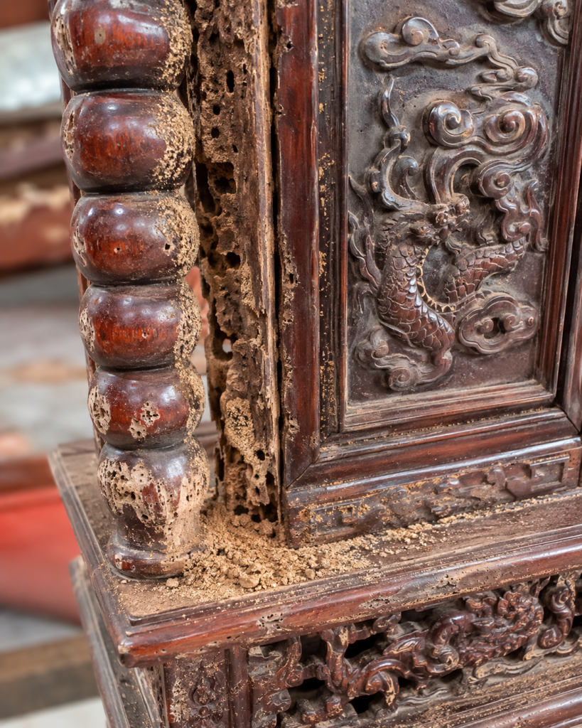 Dấu hiệu ngai thờ bị mối mọt