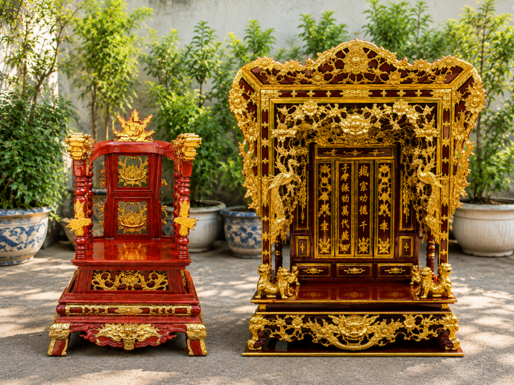 Nhận biết nhanh ngai thờ và khám thờ