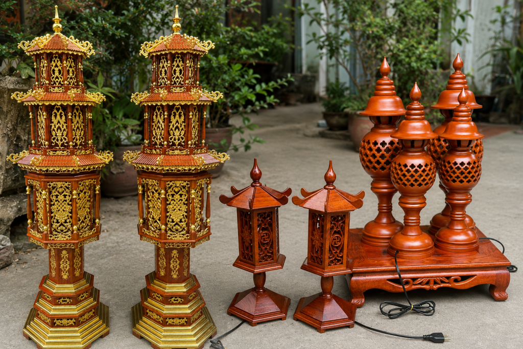 Đèn Tháp, Đèn Thờ Tròn, Đèn Thờ Bát Giác