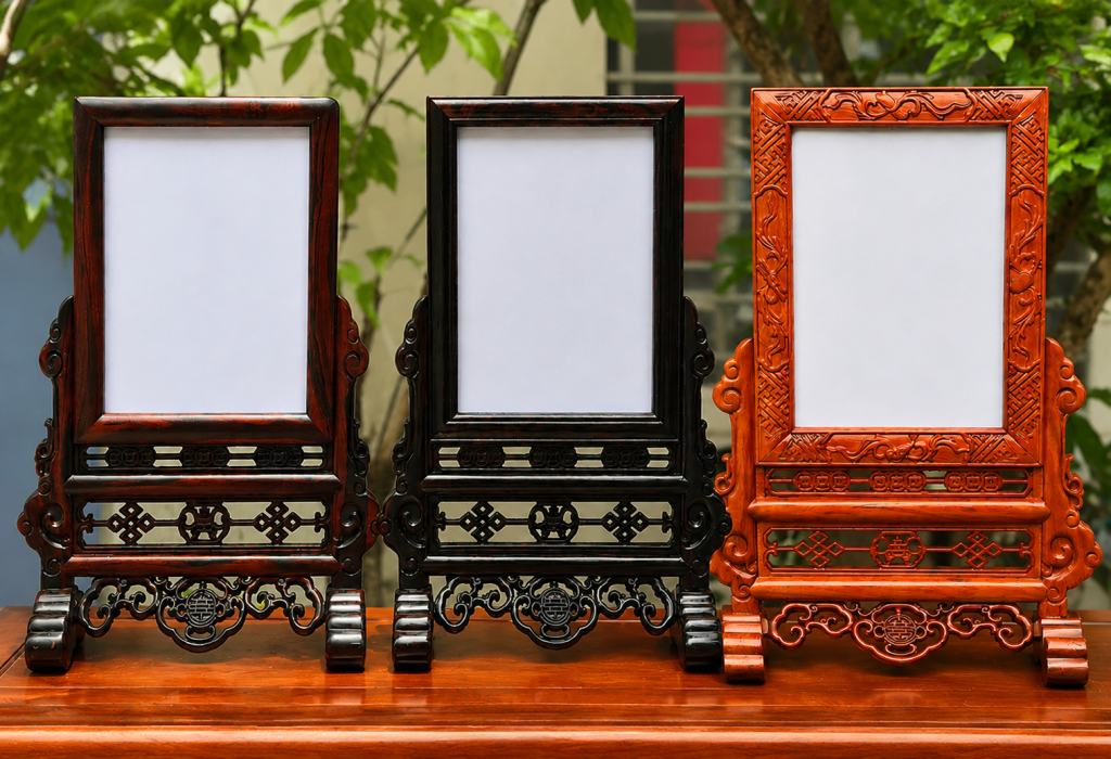 So sánh khung ảnh thờ gỗ gụ gỗ trắc và gỗ hương