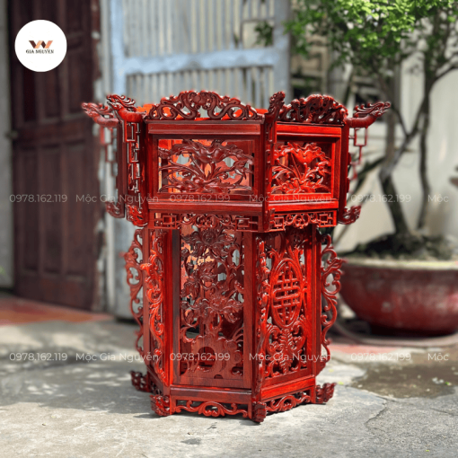 Đèn lồng gỗ hương cỡ lớn