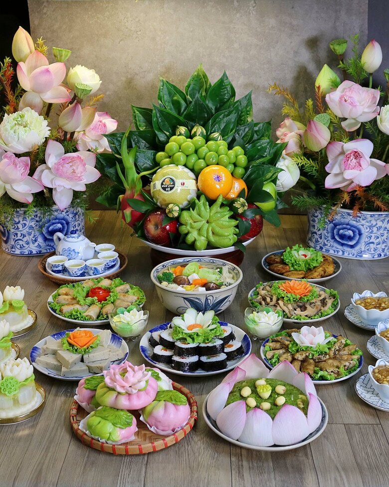 Mâm cúng lễ Vu Lan và gia tiên
