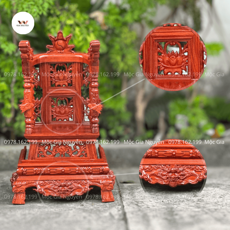 Ngai thờ gỗ sau khi hoàn thiện bề mặt