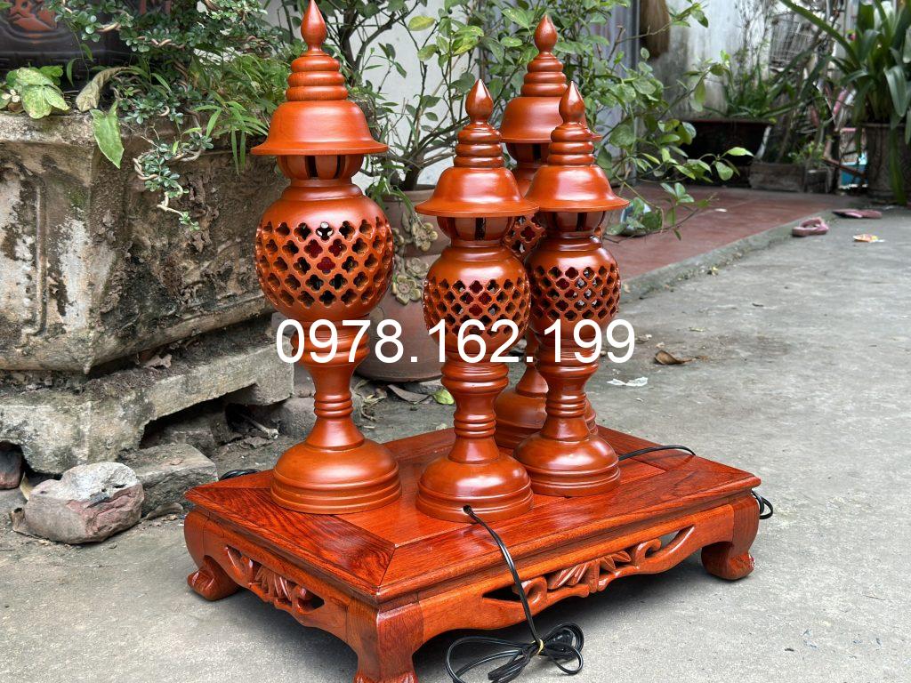 Đèn thờ truyền thống dáng gọn trong không gian bàn thờ