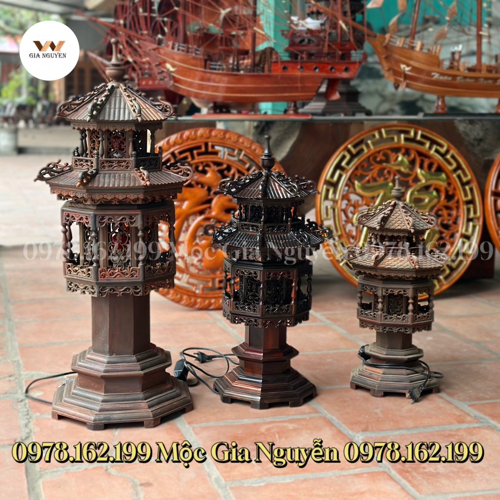 Kích thước đèn thờ gỗ trắc cổ điển sang trọng